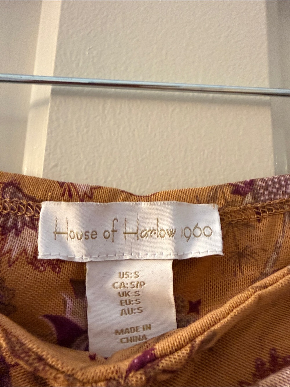 House of Harlow 1960 Mustard Floral Ruched Maxi Skirt - Picture 7 of 9
